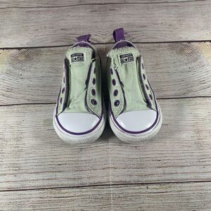 Converse Infant Size 6 Shoes Sneakers Mint Green Purple